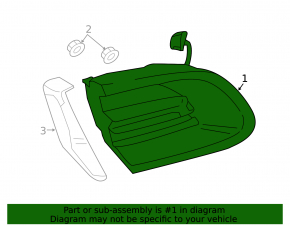 Light inside trunk lid left Porsche Macan 15-18 light