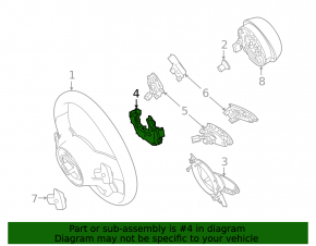 Mercedes H247 GLA 20-23 steering wheel contact plate