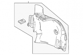 Front left rear fender liner for Mercedes H247 GLA 20-26