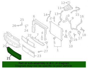 Lower radiator duct for Mercedes X247 GLB 20-26 M260