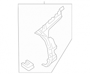 Rear bumper mount, outer right, Mercedes GLC 20-22