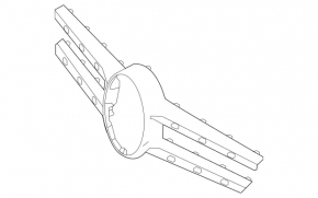 Mercedes GLC 300 20-22 grille trim without chamber, silver