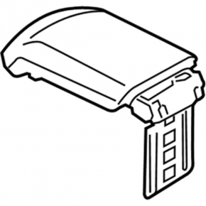 Armrest Ford Fiesta 11-19 leather, black