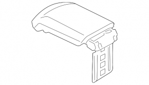 Armrest Ford Fiesta 11-19 leather, black