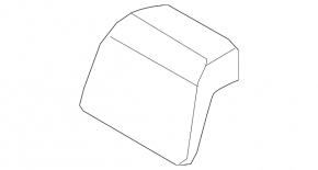 Rear central headrest Ford Flex 13-19 beige leather, cleanable