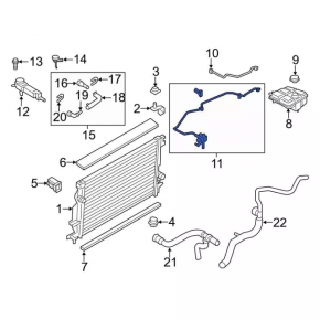 Cooling system return pipe tank-head Ford C-max MK2 13-18