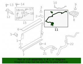 Cooling system return pipe tank-head Ford C-max MK2 13-18