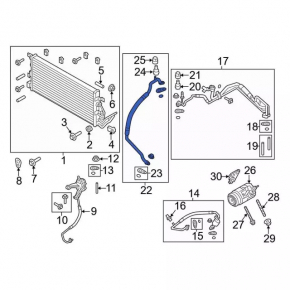 Air Conditioner Hose Rear Row Ford Explorer 16-19