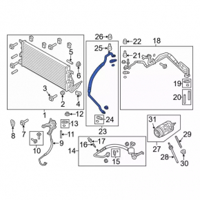 Air Conditioner Hose Rear Row Ford Explorer 16-19