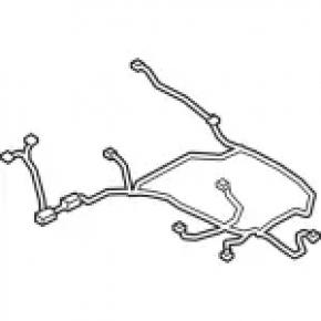 Ford Escape MK3 17-19 rear bumper wiring, rest for 6 parking sensors, for towbar and foot-operated trunk opening sensor, towbar connector is oxidized