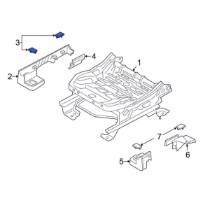 Ford Escape MK4 20-26 Black Driver's Seat Rail Cover