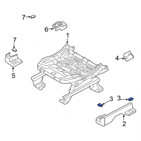 Ford Escape MK4 20-26 Black Driver's Seat Rail Cover