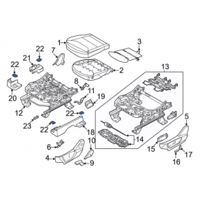 Ford Escape MK4 20-26 Black Driver's Seat Rail Cover