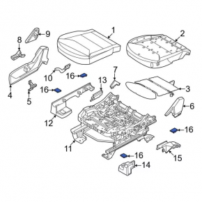 Ford Escape MK4 20-26 Black Driver's Seat Rail Cover