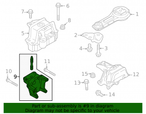 Engine bracket right Mitsubishi Outlander 14-20 3.0