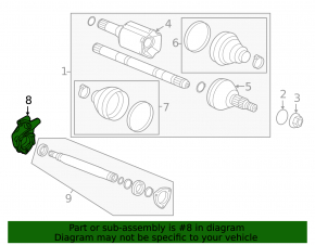 Intermediate shaft bracket Chevrolet Impala 14-19 2.5
