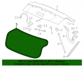 Cadillac CTS 14- Trunk Lid Seal