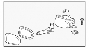 Fog lamp left ptf Mercedes W211 prerest