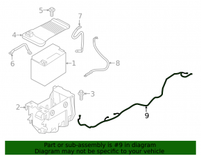 Battery cable through the entire body of a Volvo XC60 23-23