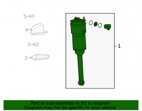 Air shock absorber rear left Lexus LS460 07-10 sport complete