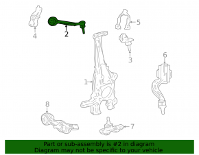 Upper control arm, front left, Lexus LS 18-23 AWD