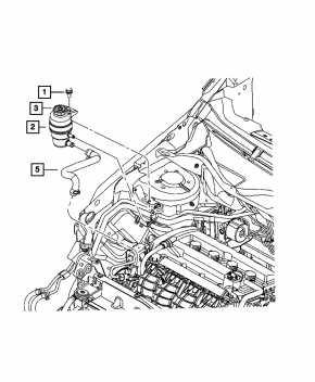 Power steering reservoir Jeep Compass 11-16