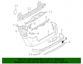 BMW X3 G45 25-26 xDrive30 rear bumper tow hook cap