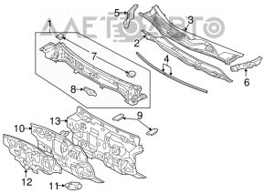 Metal wiper pan for Toyota Avalon 2012