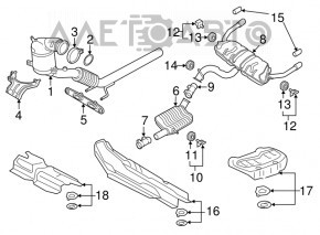 Exhaust line middle part Audi A3 22-26