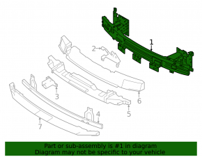 Upper front bumper reinforcement for Nissan Ariya 23-25