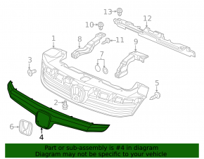 Honda Civic 12-12 Chrome Grille Molding