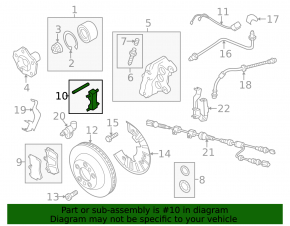 Brake shoe mounting bracket front left (set) VW Touareg 11-17