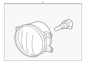 Fog light left Lexus CT200h 11-17 for spare parts, broken housing