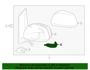 Right side mirror turn signal repeater for Toyota RAV4 09-12