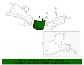 Right brake cooling duct for Chevrolet Camaro 16-23
