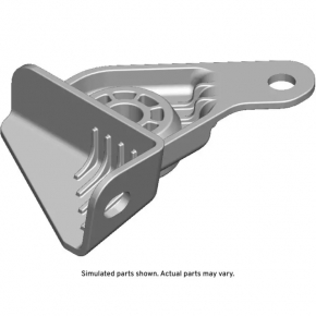 Radiator cushion upper left Chevrolet Malibu 16-23 plastic + rubber