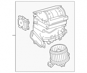 Housing bare fan, right side Toyota Rav4 06-12