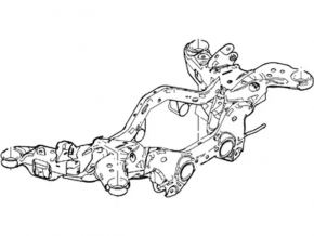 Rear subframe Ford Flex 09-19 FWD