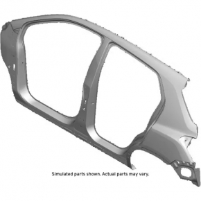 Quarter wing rear left Chevrolet Trax 15-20 silver, sawed off, with central pillar, butts