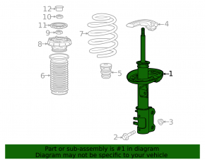 Shock absorber front left Buick Encore 13-19 fwd