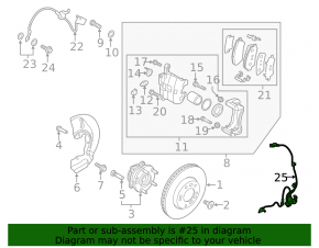Front right ABS sensor Hyundai Tucson 16-21