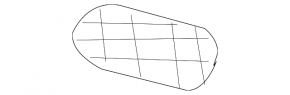 Front bumper grille left Mercedes W211 02-05