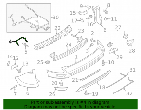 Rear Bumper Bracket Right Ford Escape MK3 13-19