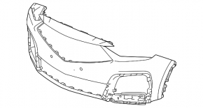 Bare front bumper Acura MDX 25-26 Type S
