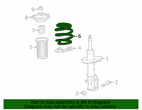Front right spring Chevrolet Cruze 16-
