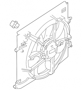 Nissan Rogue Sport 17-22 radiator shroud diffuser assembly