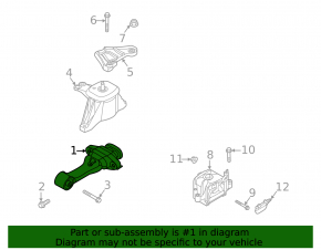 Engine mount lower Hyundai Sonata 20-23 2.0H, 2.5