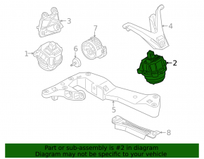 Right engine mount BMW 5 G30 18-23 M, 4.4T