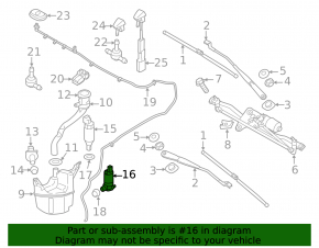 Volvo S60 11-18 Windshield Washer Motor