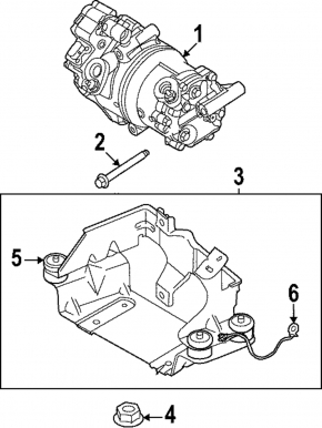 Polestar 2 21-25 air conditioning compressor without heat pump
